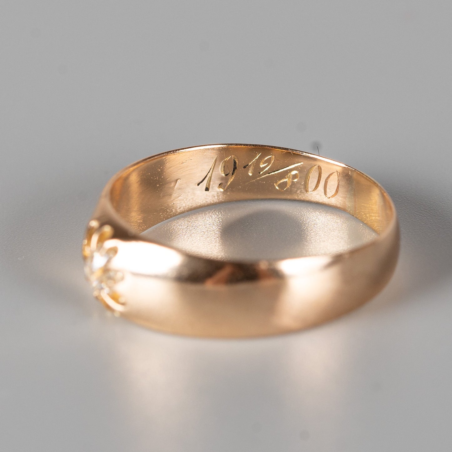 Antiker Solitärring mit Altschliff-Brillant ca. 0,20 ct in 14 Karat Gold | Österreich um 1900 | VINTAGE SISSI