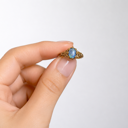 Antiker Opal-Triplette Ring in 9 Karat Gold | England | VINTAGE SISSI