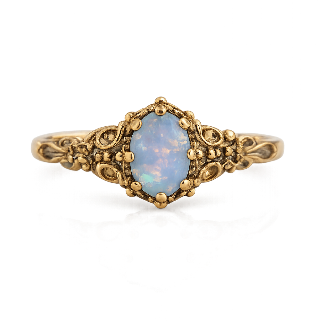 Antiker Opal-Triplette Ring in 9 Karat Gold | England | VINTAGE SISSI