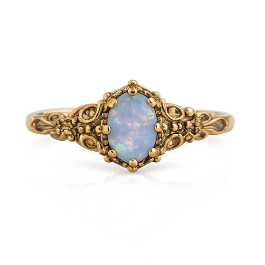 Antiker Opal-Triplette Ring in 9 Karat Gold | England | VINTAGE SISSI