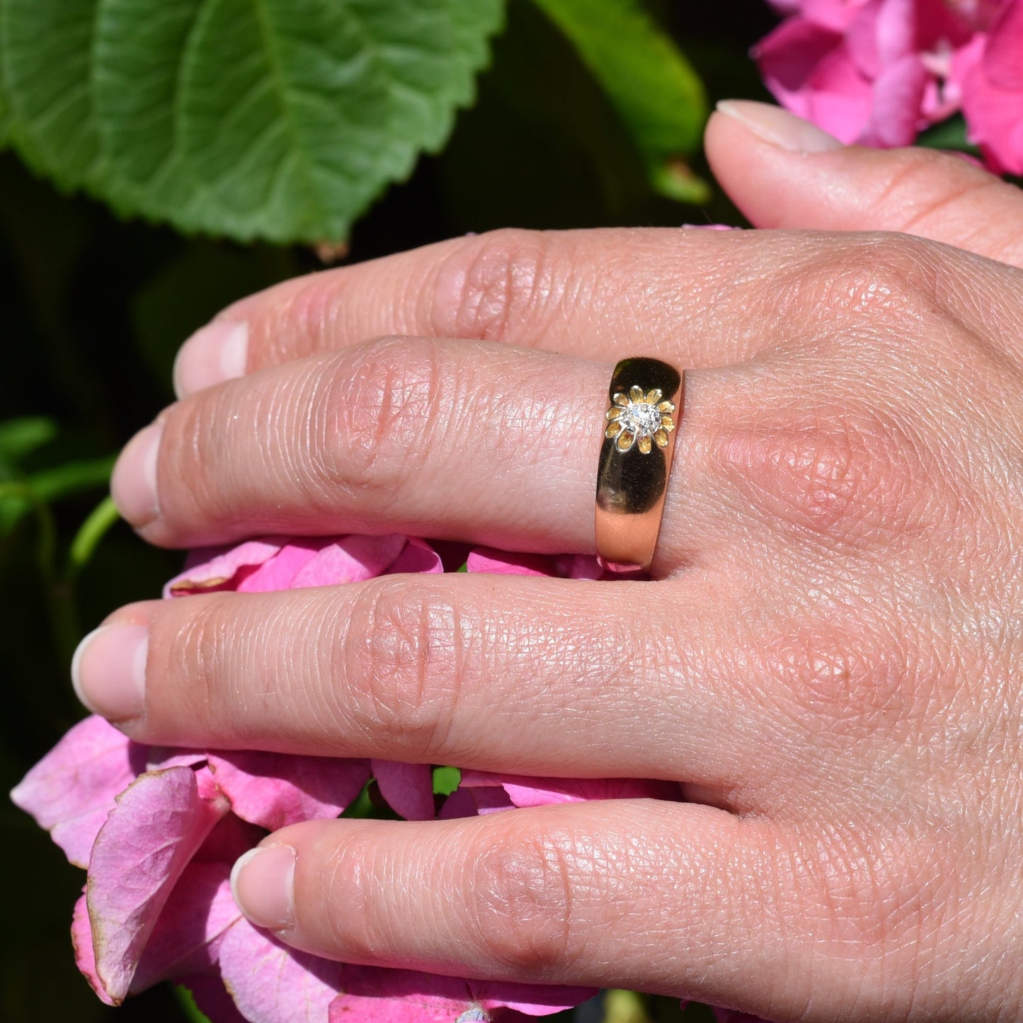 Antiker Solitärring mit Altschliff-Brillant ca. 0,20 ct in 14 Karat Gold | Österreich um 1900 | VINTAGE SISSI