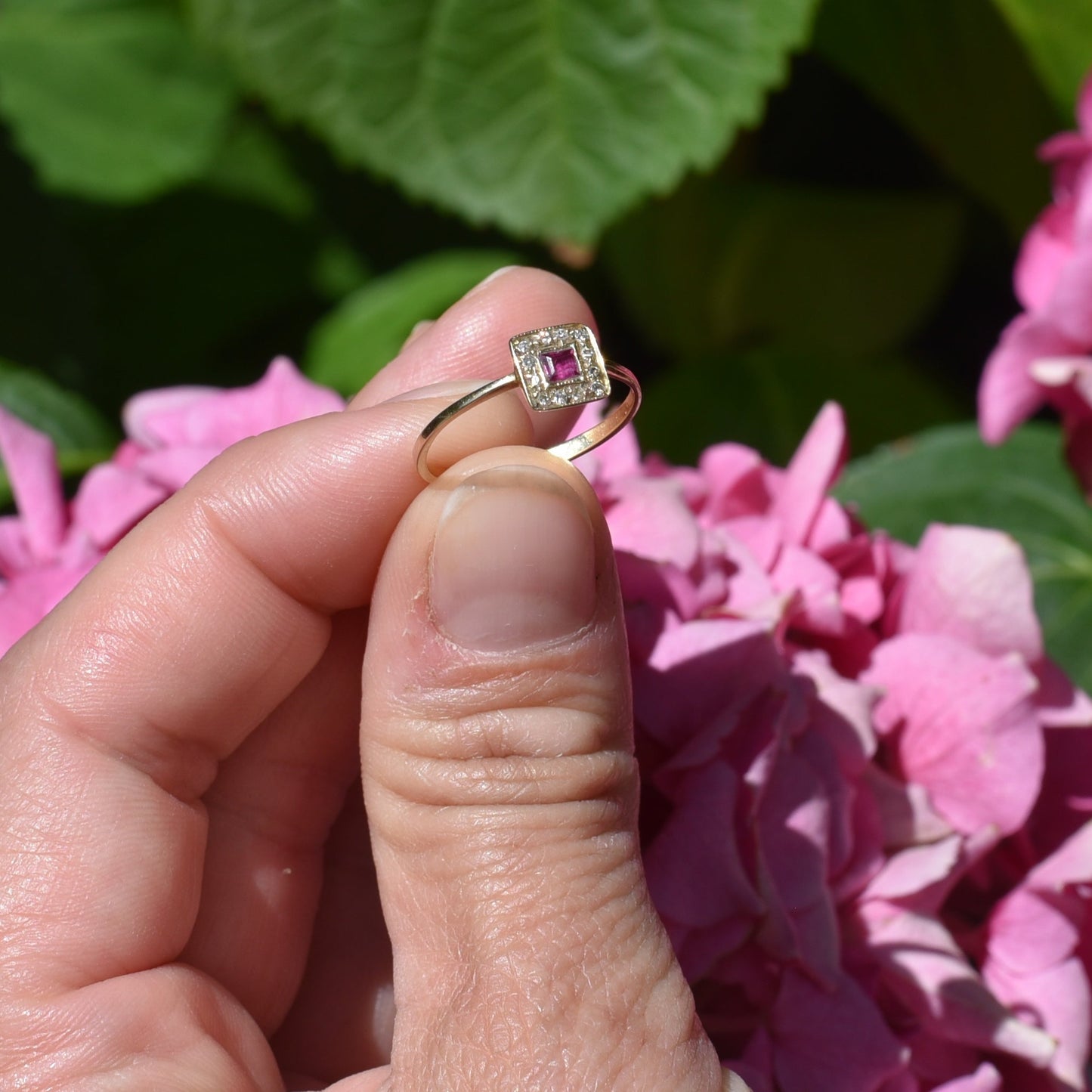 Diamantring in 14 Karat Gold | Art Déco um 1920–1940 | VINTAGE SISSI