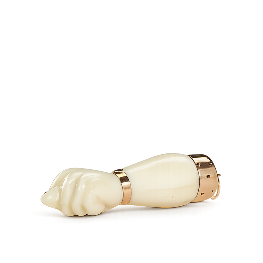 Antiker Fig-Hand Anhänger „Mano Fico“ aus 585 Gold – Glücksbringer um 1890–1910