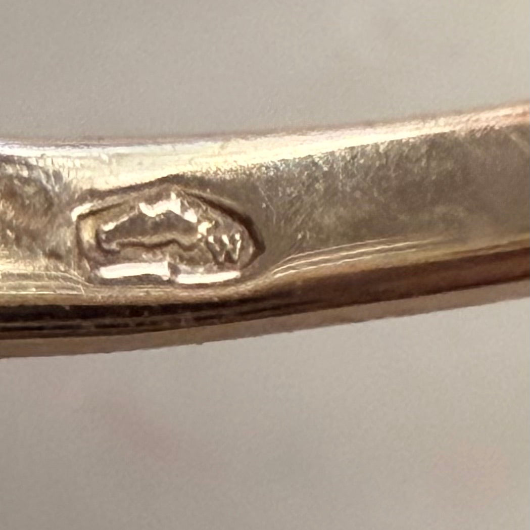 Antiker Chrysoprasring aus 585 Gold – Art Déco / Mid-Century um 1940–1960