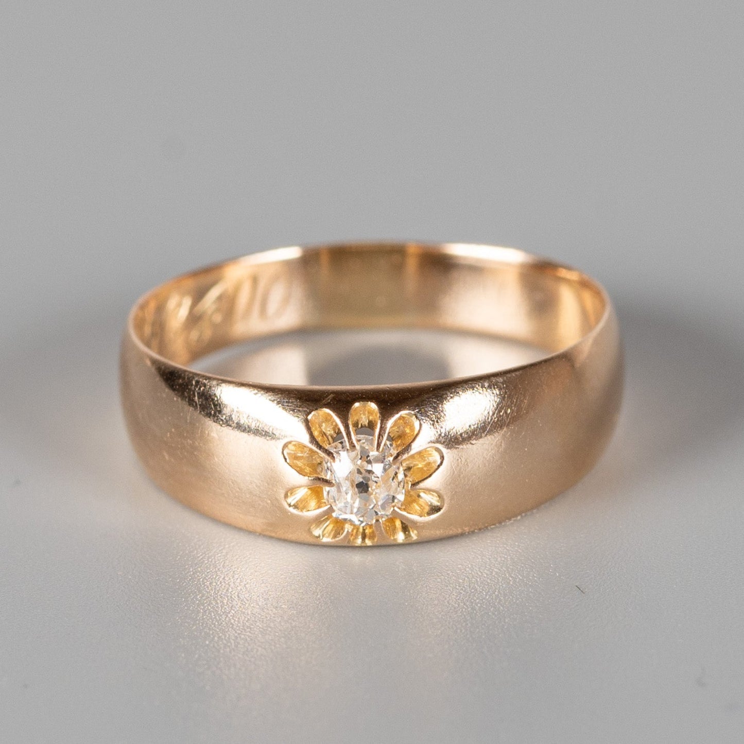 Antiker Solitärring mit Altschliff-Brillant ca. 0,20 ct in 14 Karat Gold | Österreich um 1900 | VINTAGE SISSI