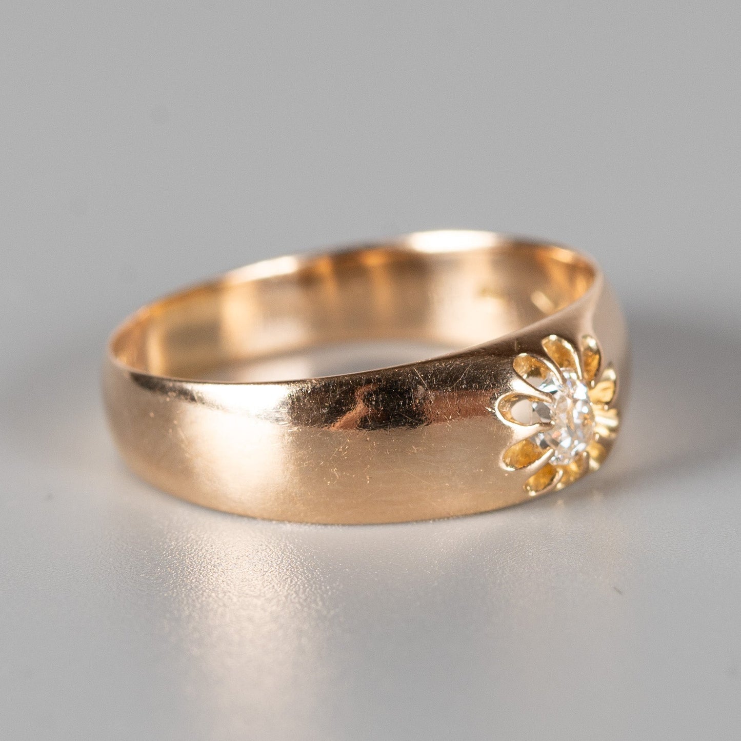Antiker Solitärring mit Altschliff-Brillant ca. 0,20 ct in 14 Karat Gold | Österreich um 1900 | VINTAGE SISSI