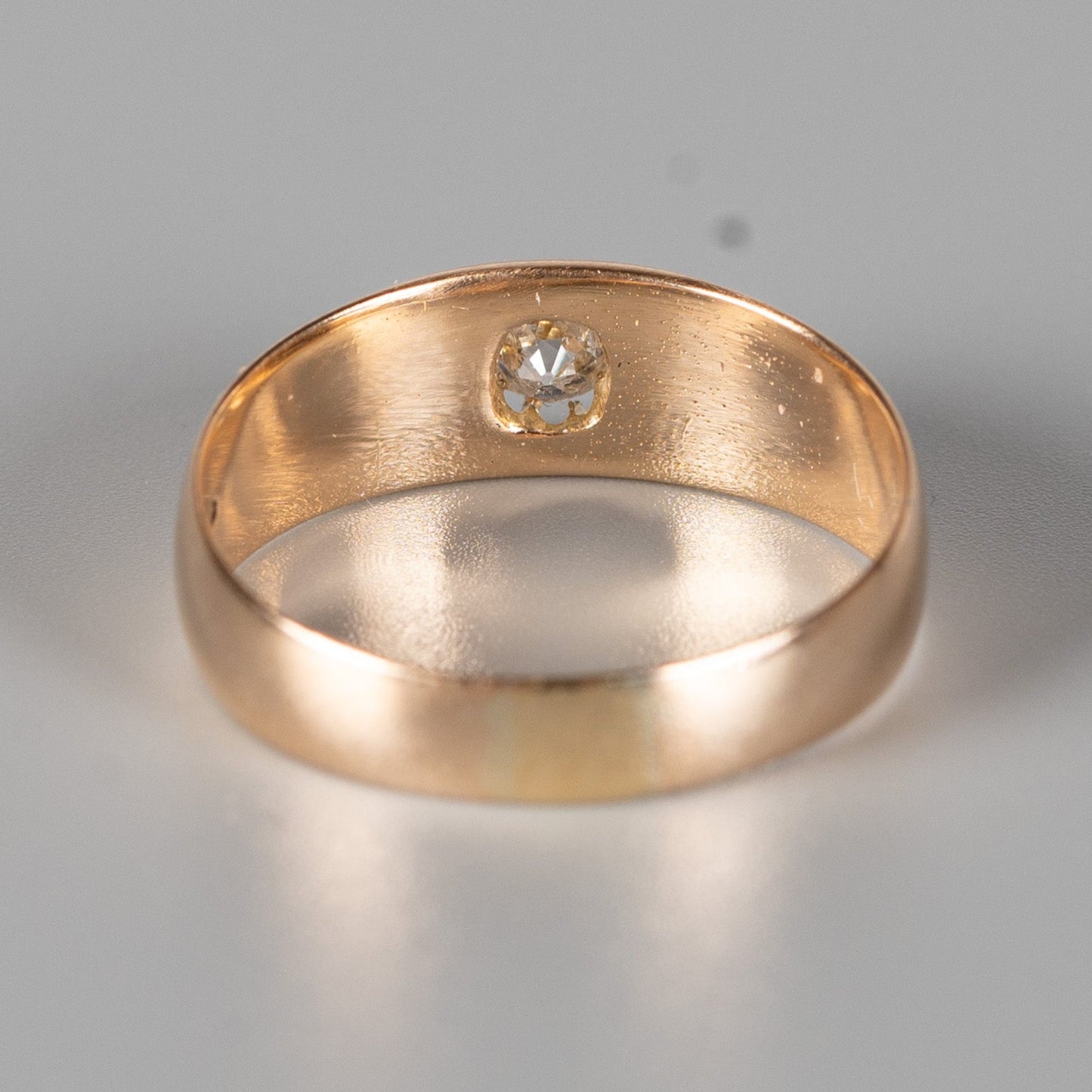 Antiker Solitärring mit Altschliff-Brillant ca. 0,20 ct in 14 Karat Gold | Österreich um 1900 | VINTAGE SISSI